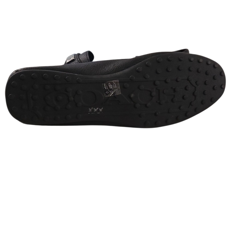Coach Fredrica Black Pebble Grain Loafers - Picture 3 of 4